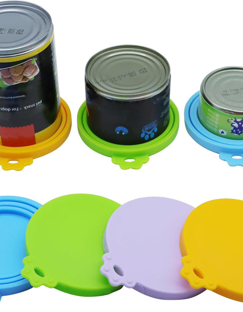Load image into Gallery viewer, Food Can Lids, Universal BPA Free Silicone Can Lids Covers for Dog and Cat Food, One Can Cap Fit Most Standard Size Canned Dog Cat Food
