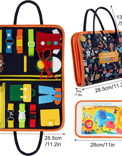 Load image into Gallery viewer, Busy Board Educational Toy for Toddlers 2-4 Year Old, Montessori Preschool Learning Educational Toys for 2-4 Boys Girls
