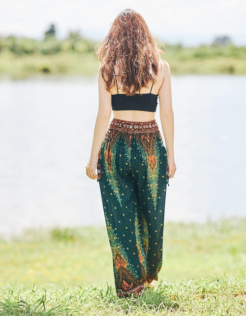 Load image into Gallery viewer, Women'S Smocked Waist Boho Flowy Yoga Harem Pants Hippie Clothes
