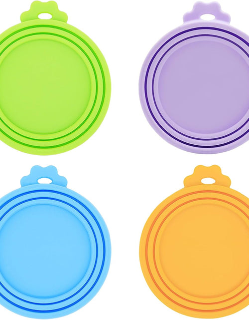 Load image into Gallery viewer, Food Can Lids, Universal BPA Free Silicone Can Lids Covers for Dog and Cat Food, One Can Cap Fit Most Standard Size Canned Dog Cat Food
