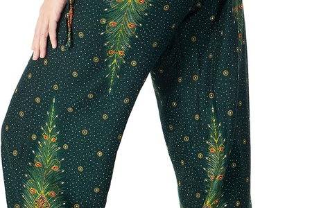 Women'S Smocked Waist Boho Flowy Yoga Harem Pants Hippie Clothes