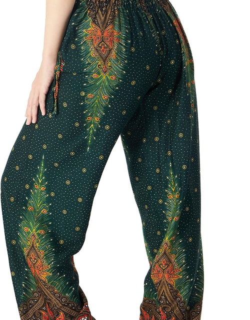 Load image into Gallery viewer, Women'S Smocked Waist Boho Flowy Yoga Harem Pants Hippie Clothes

