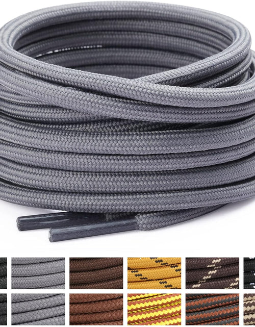 Load image into Gallery viewer, round Shoelaces [2 Pairs] Heavy Duty Boot Shoe Laces for Hiking Work Boots
