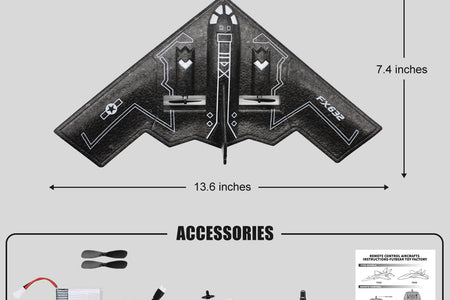 Remote Control Planes for Adults with 2 Batteries , B2 Spirit RC Airplanes for Kids 14+