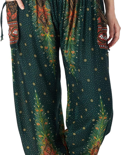 Load image into Gallery viewer, Women'S Smocked Waist Boho Flowy Yoga Harem Pants Hippie Clothes
