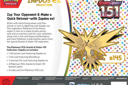 Pokemon Trading Card Games Scarlet & Violet 3.5 151 Collection Zapdos Ex - 4 Pokemon Tgc Scarlet & Violet—151 Booster Packs