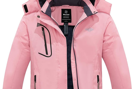 Women'S Mountain Waterproof Ski Jacket Windproof Rain Jacket Winter Warm Hooded Coat