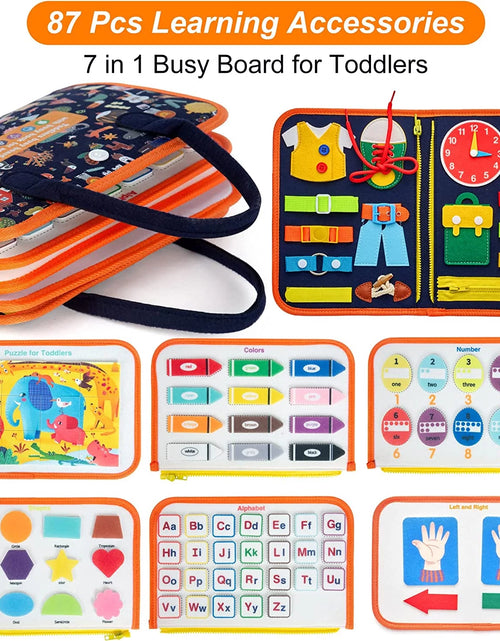 Load image into Gallery viewer, Busy Board Educational Toy for Toddlers 2-4 Year Old, Montessori Preschool Learning Educational Toys for 2-4 Boys Girls

