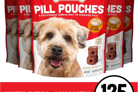 Pill Pouches Dog Treats, Real Chicken Flavor, 6 Ounce (Pack of 5)
