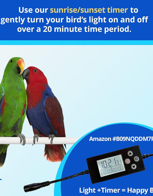 Load image into Gallery viewer, - Bird Cage Light with Chew Guard for Hook Bill Birds &amp; Soft Bill Birds - Full Spectrum LED Pet Light - Simulates Natural Environment
