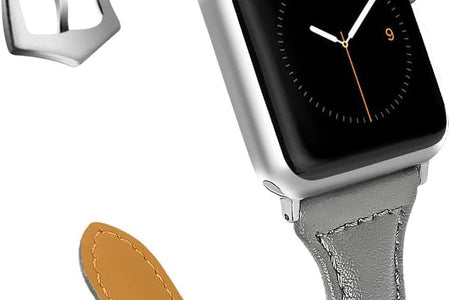 Compatible Apple Watch Band 42Mm 44Mm 45Mm, Top Grain Leather Band Replacement Strap for Iwatch Series 7, Series 6, SE, Series 5, Series 4,Series 3,Series 2,Series 1,Sport, Edition