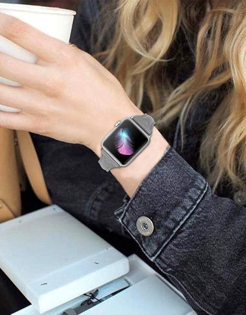 Load image into Gallery viewer, Compatible Apple Watch Band 42Mm 44Mm 45Mm, Top Grain Leather Band Replacement Strap for Iwatch Series 7, Series 6, SE, Series 5, Series 4,Series 3,Series 2,Series 1,Sport, Edition
