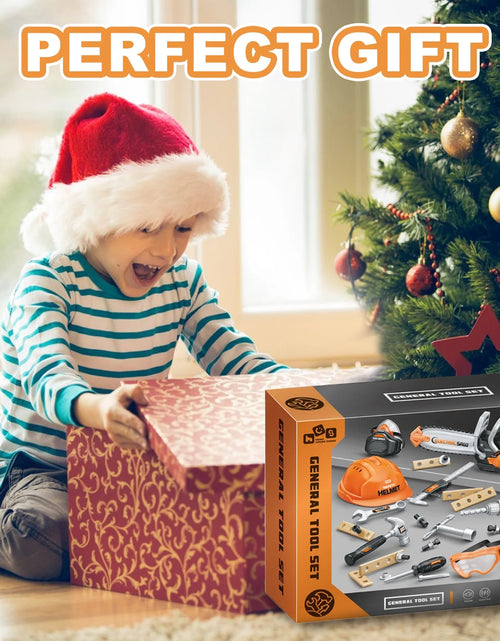 Load image into Gallery viewer, Kids Tool Set Kids Toys 32PCS Pretend Play Toddler Tool Toys with Electronic Toy Drill Set Construction Kits Toys for Christmas Birthday Kids Ages 3-8
