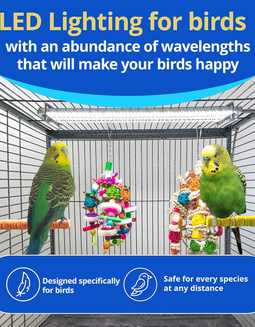Load image into Gallery viewer, - Bird Cage Light with Chew Guard for Hook Bill Birds &amp; Soft Bill Birds - Full Spectrum LED Pet Light - Simulates Natural Environment

