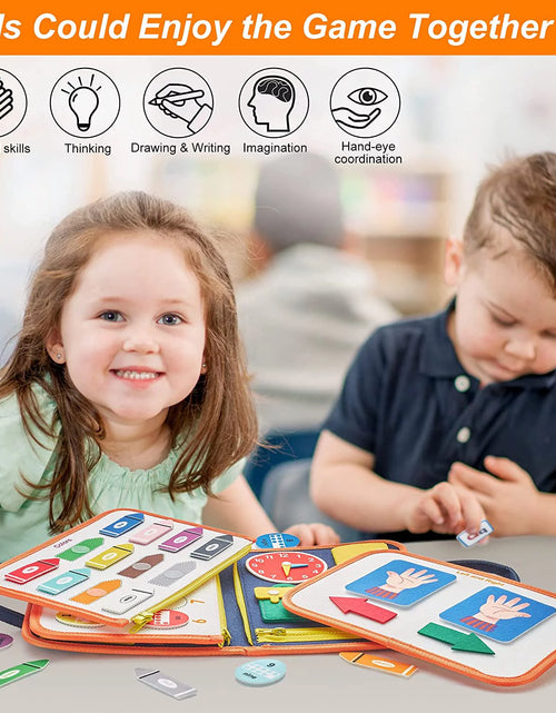 Load image into Gallery viewer, Busy Board Educational Toy for Toddlers 2-4 Year Old, Montessori Preschool Learning Educational Toys for 2-4 Boys Girls
