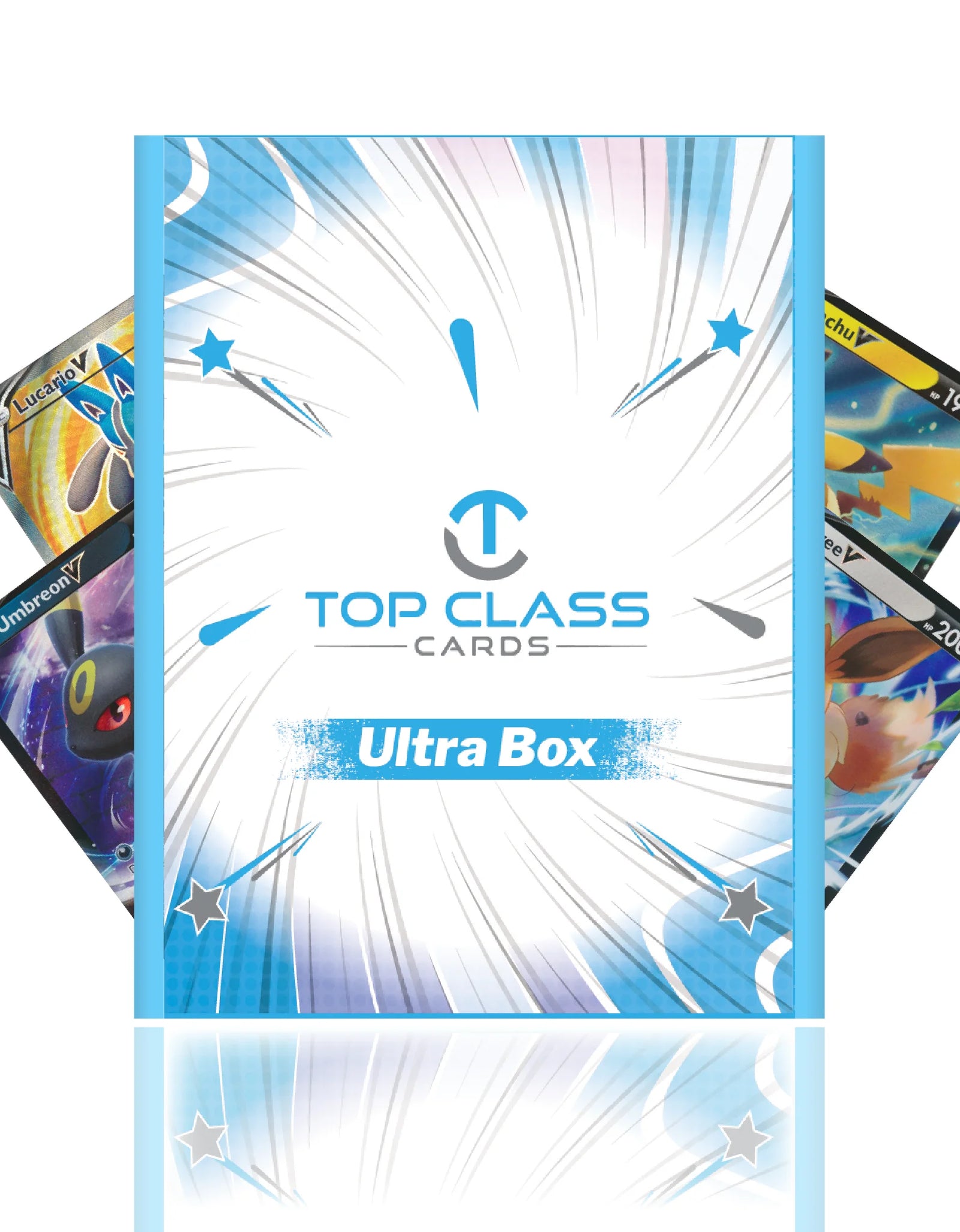 Top Class Cards | Ultra Box | 50 Cards | 5 Holos/Reverse Holos | 1 Ultra Rare Guaranteed | Compatible with Pokemon Cards