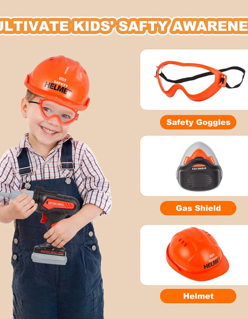 Load image into Gallery viewer, Kids Tool Set Kids Toys 32PCS Pretend Play Toddler Tool Toys with Electronic Toy Drill Set Construction Kits Toys for Christmas Birthday Kids Ages 3-8
